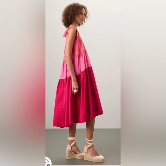 Peter Som Collective Three Tier Midi Dress Size 8 - Picture 2 of 9